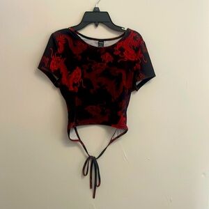 SHEIN Dragon Crop Top